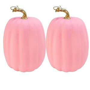 Pink Decorative Pumpkins Set